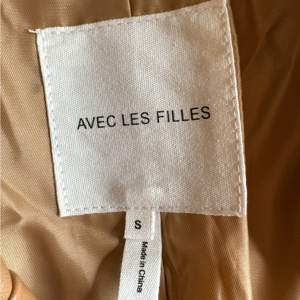 AVEC LES FILLES Vegan Leather Trench Coat, Size S. - Picture 5 of 10